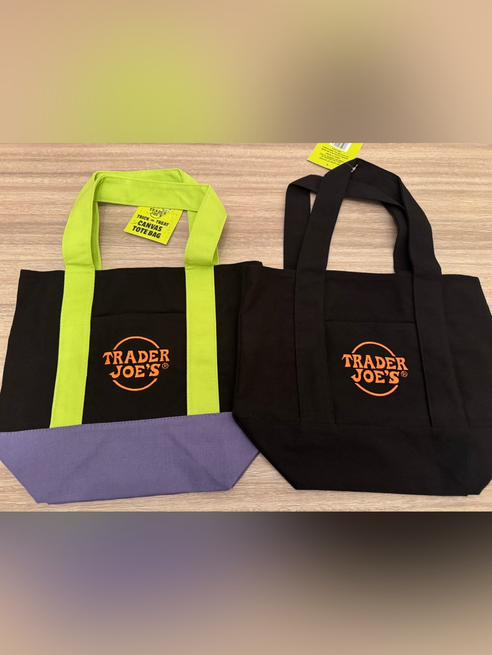 Trader Joe’s Canvas Tote Bag Set of 2. NEW